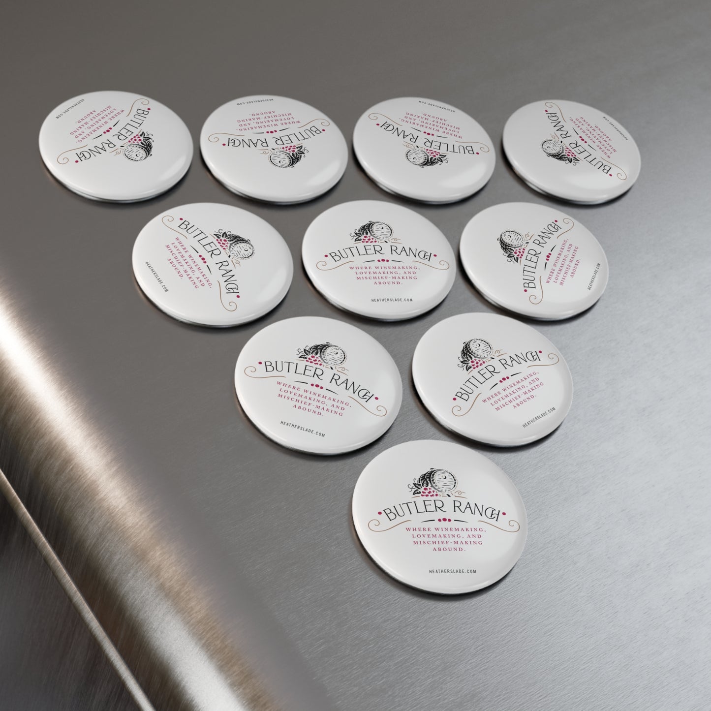 Butler Ranch Button Magnet, Round (1 & 10 pcs)