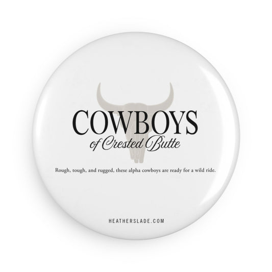 Cowboys of Crested Butte Button Magnet, Round (1 & 10 pcs)