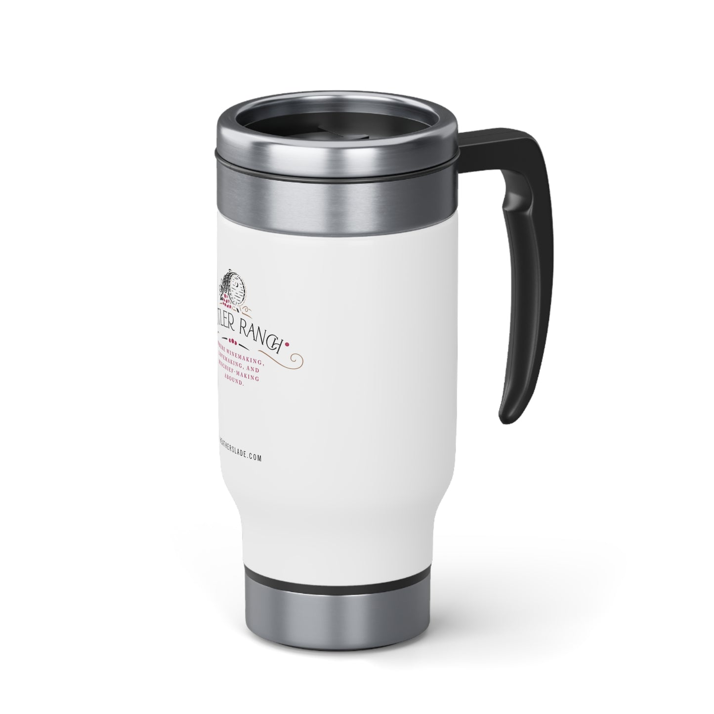 Butler Ranch Stainless Steel Travel Mug with Handle, 14oz