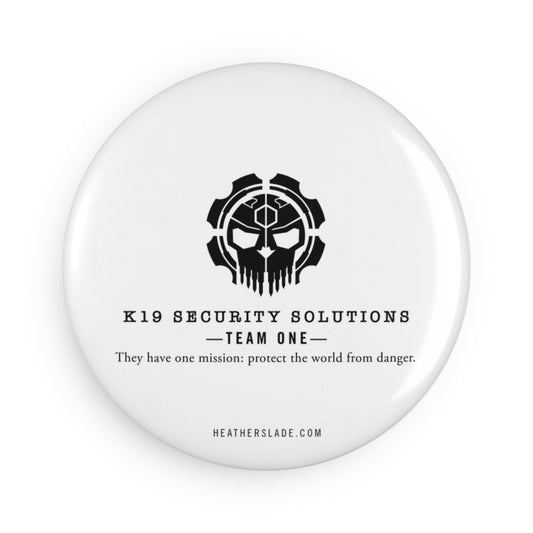 K19 Security Solutions Team One Button Magnet, Round (1 & 10 pcs)