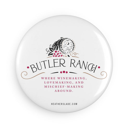 Butler Ranch Button Magnet, Round (1 & 10 pcs)
