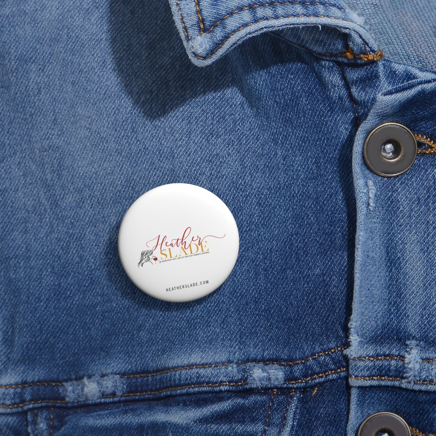 Heather Slade Logo Pin Buttons