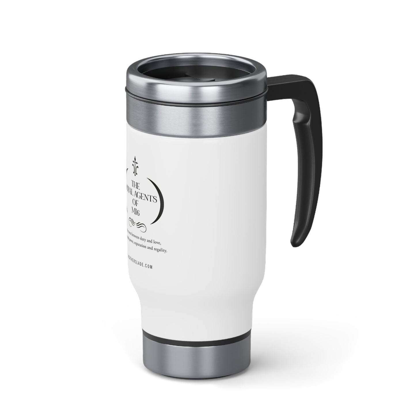 Royal Agents of MI6 Stainless Steel Travel Mug with Handle, 14oz