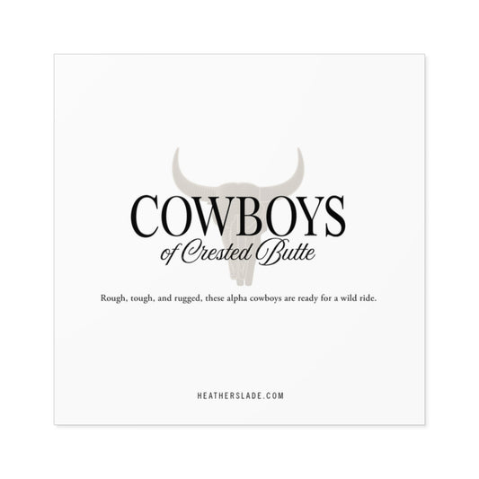 Cowboys of Crested Butte Square Stickers