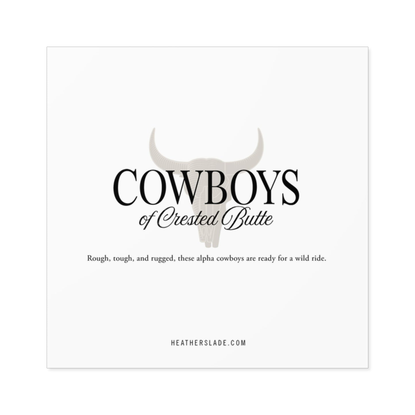 Cowboys of Crested Butte Square Stickers