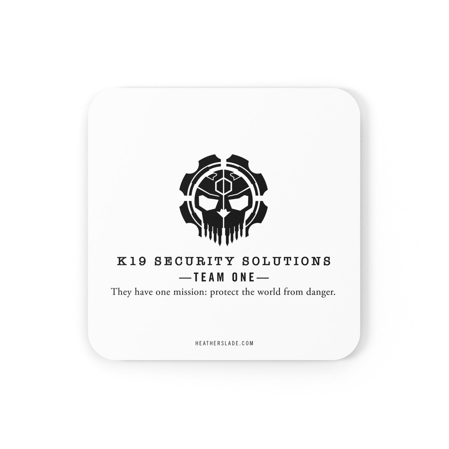 K19 Security Solutions Team One Cork Back Coaster